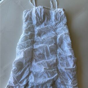 Hollister White Smocked Top